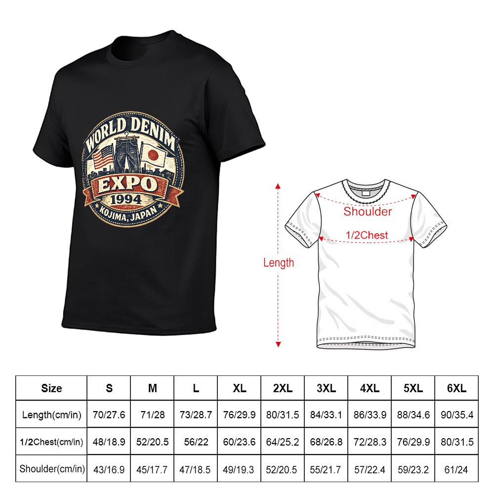 World Denim Expo 1994  Short Sleeve Cotton T Shirt - Black