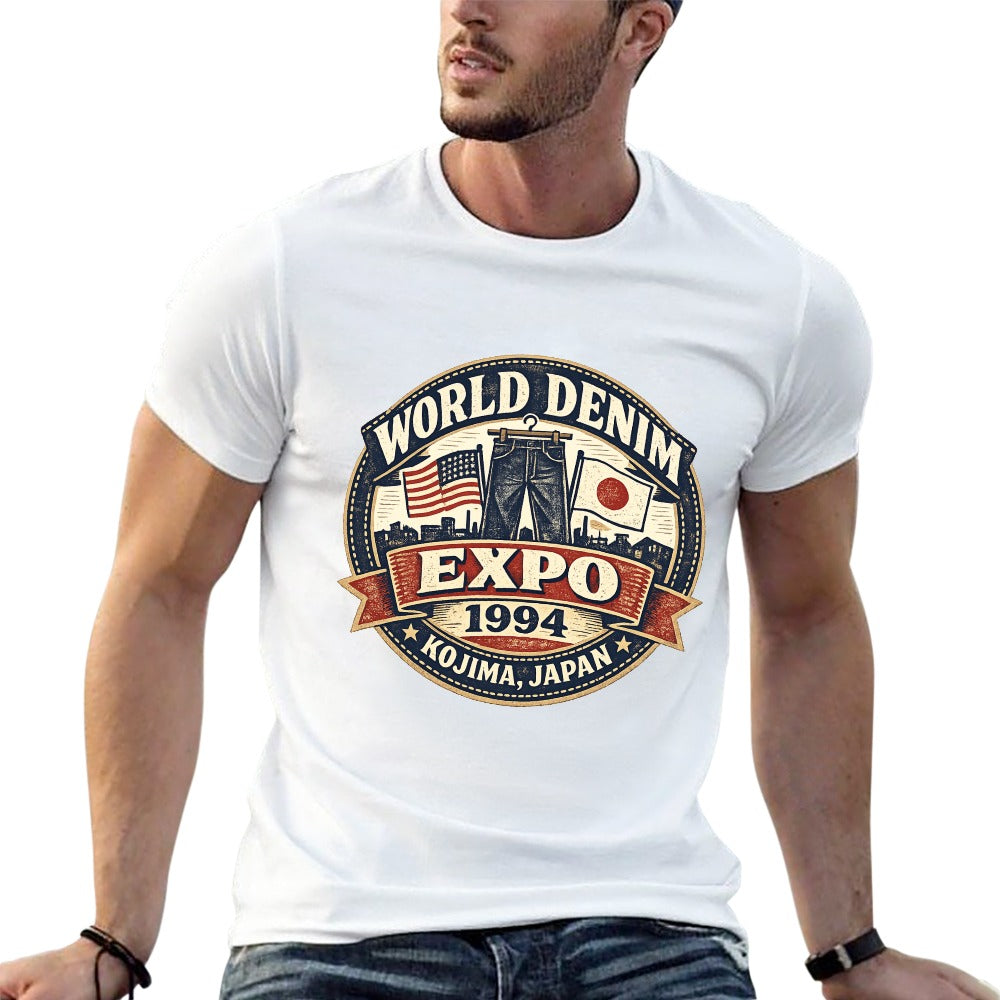 World Denim Expo 1994 Short Sleeve Cotton T-Shirt - White