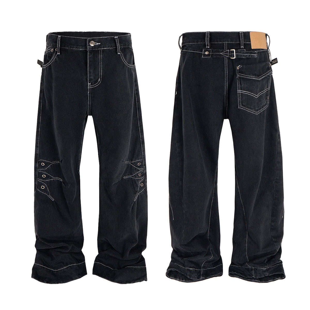 Hip Hop Street Jeans Wide Leg Pants - Premium Japanese Denim