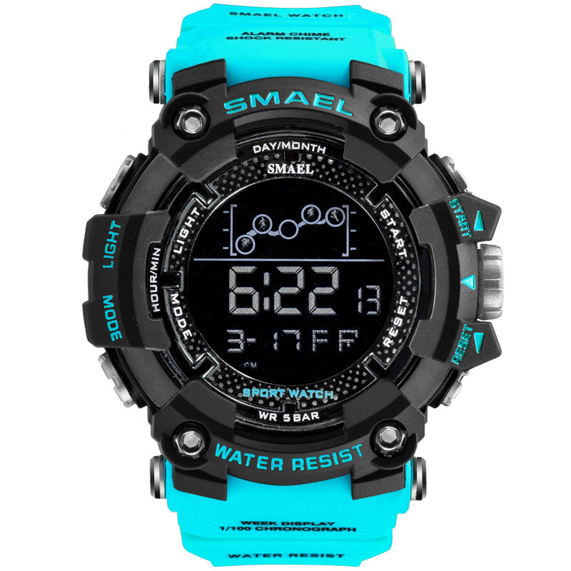 Waterproof Multifunctional Men's Sports Watch Trend Large Dial Electronic Watch