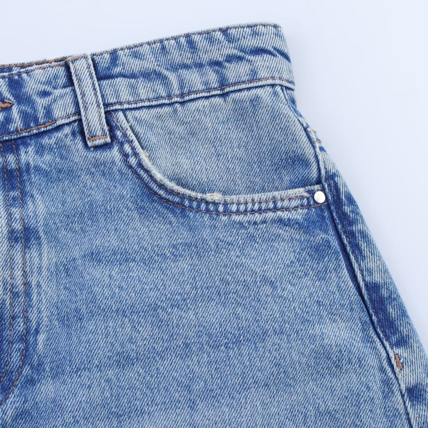 Vintage Denim Mini Skirt for Women