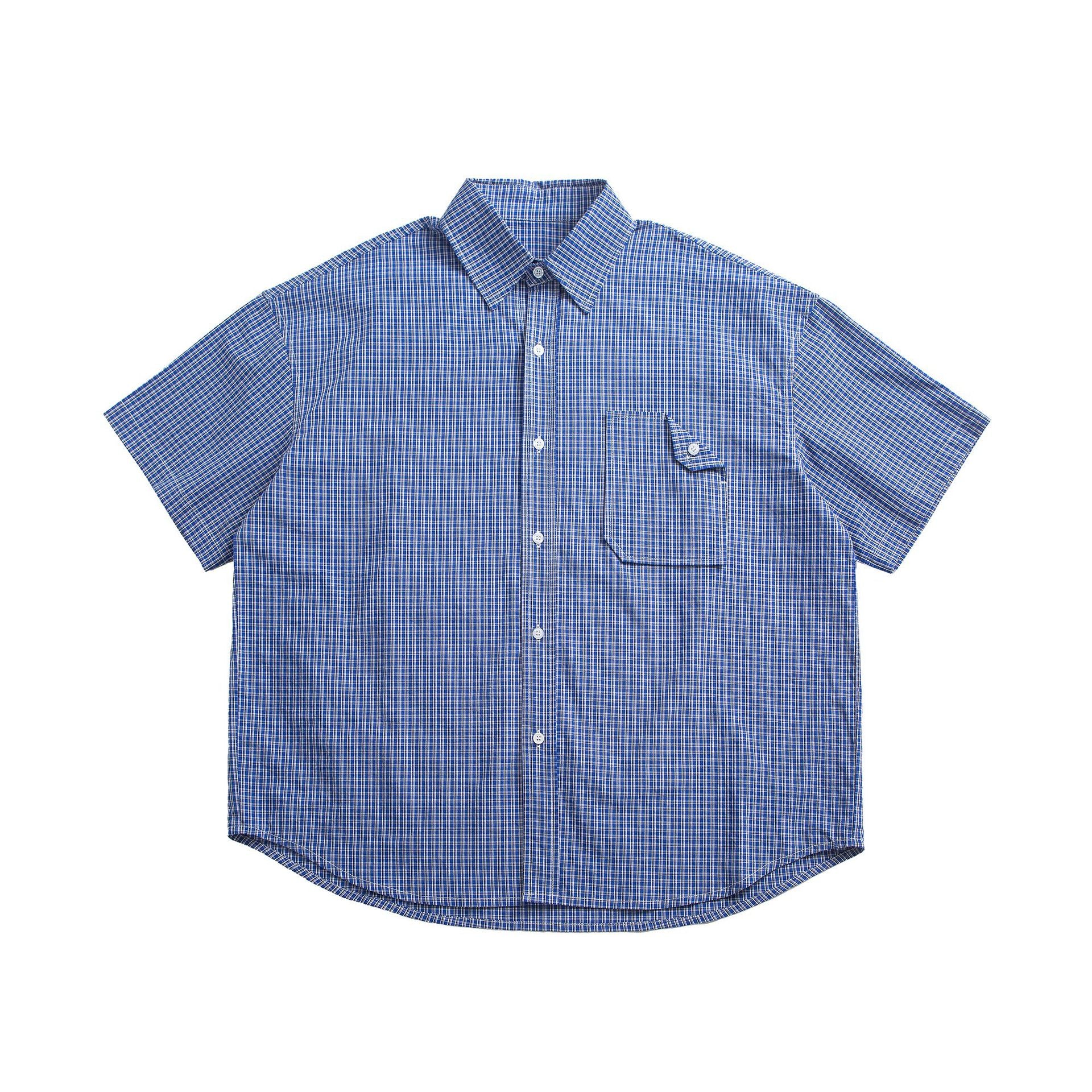 Checkered Casual Short Sleeved Shirt for Men and Women