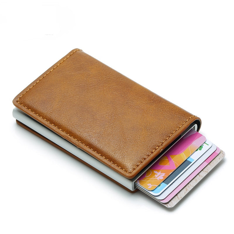 Men's Vintage Aluminum RFID Card Holder Wallet