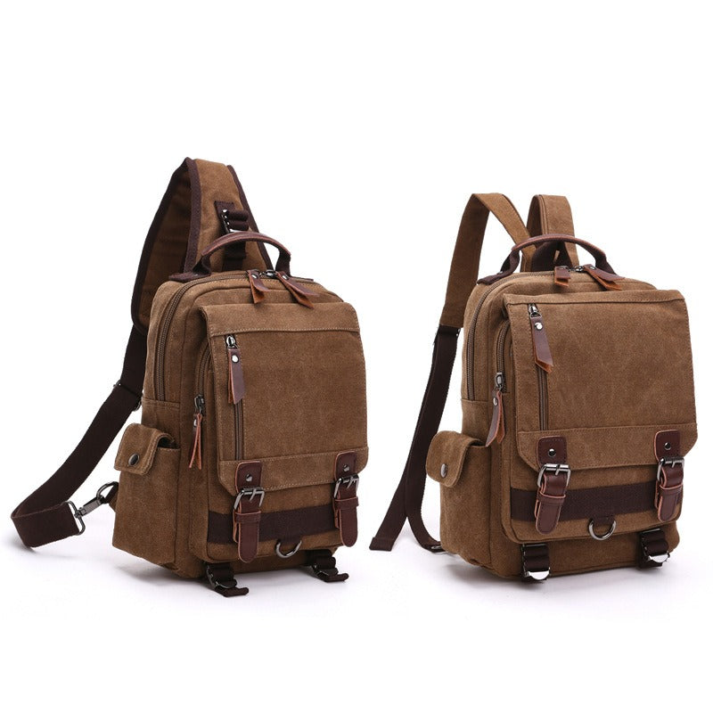 Canvas Backpack For Men Travel Laptop Rucksack Durable Everyday Use