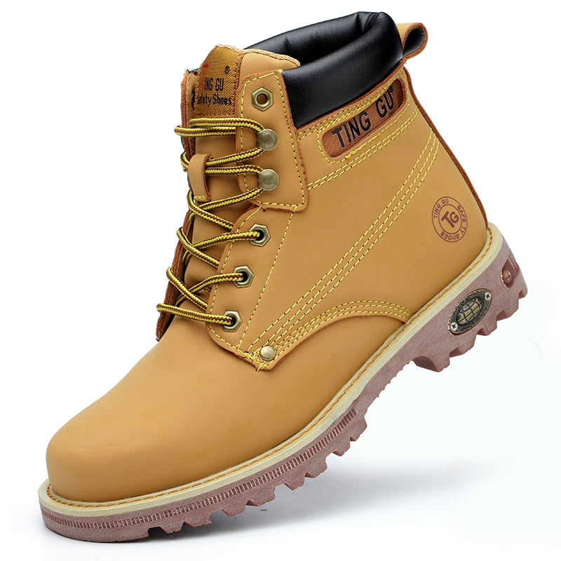 Steel Toe Shoes for Men - Safety Work Boots for Outdoor Use
