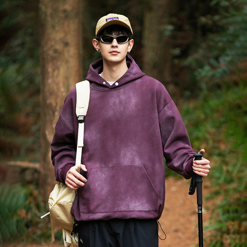 Men's Hot Washed Hooded Sweatshirt