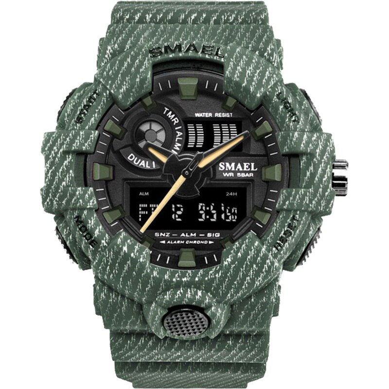 Men's Sport Military Watch - Digital LED 50m Waterproof Up To 50m