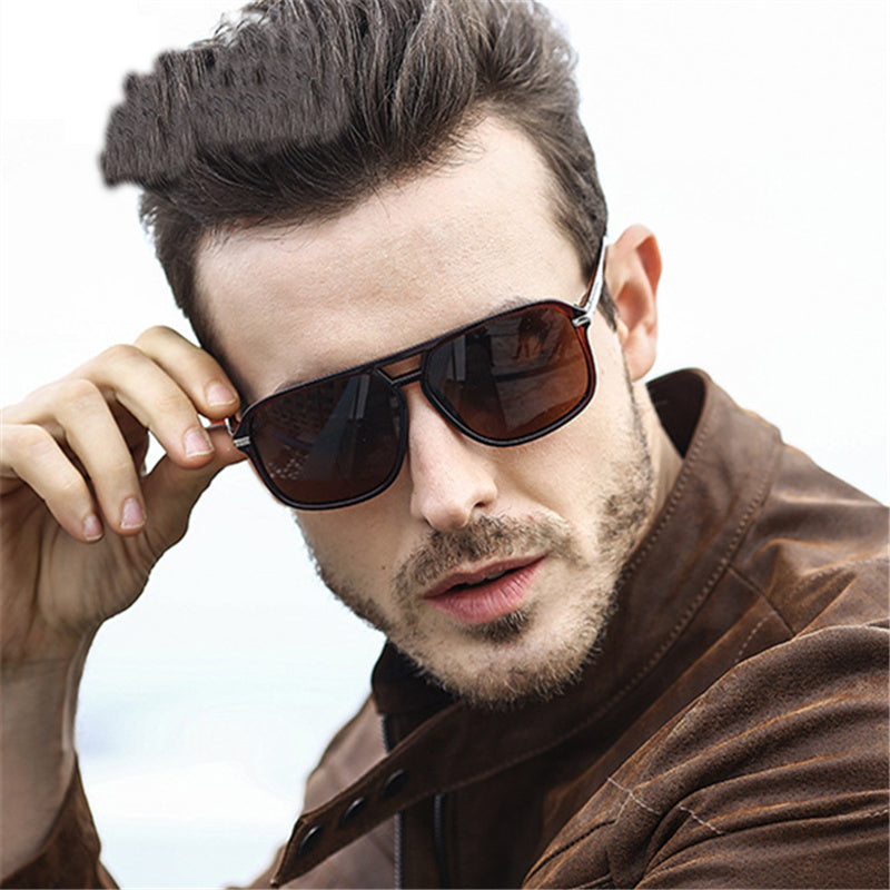 Mens Oversized Polarized Mirror Sunglasses For Driving Retro Style