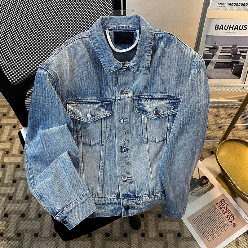 Shoulder Padded Denim Jacket
