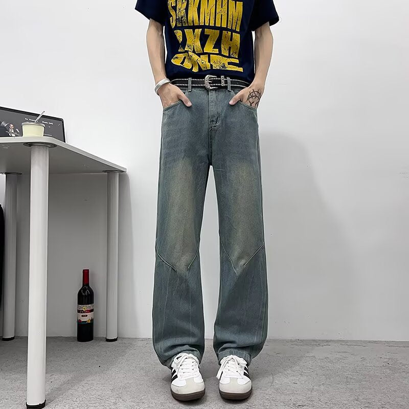 Retro Loose Casual Distressed Slimming Straight Leg Pants