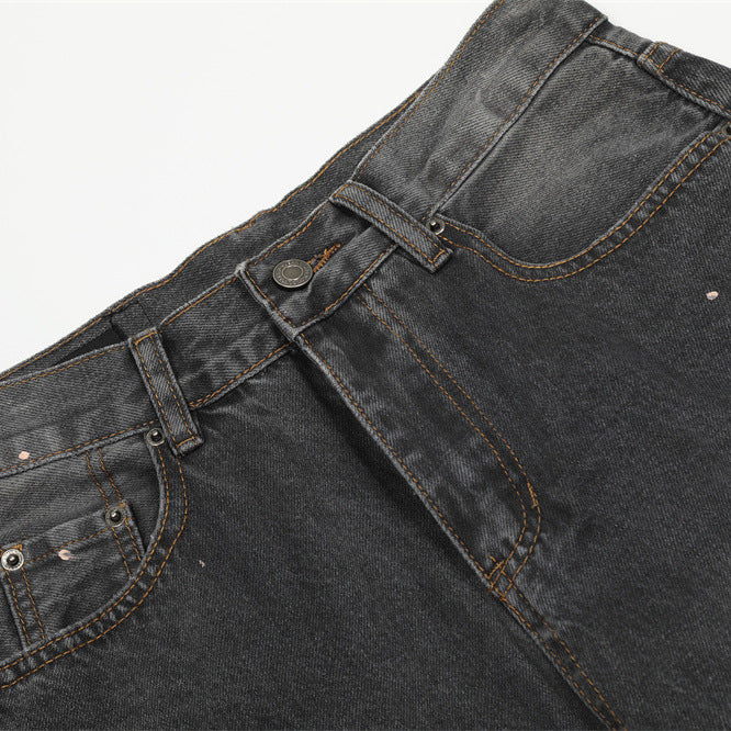 Straight Leg Loose Fit Denim Pants