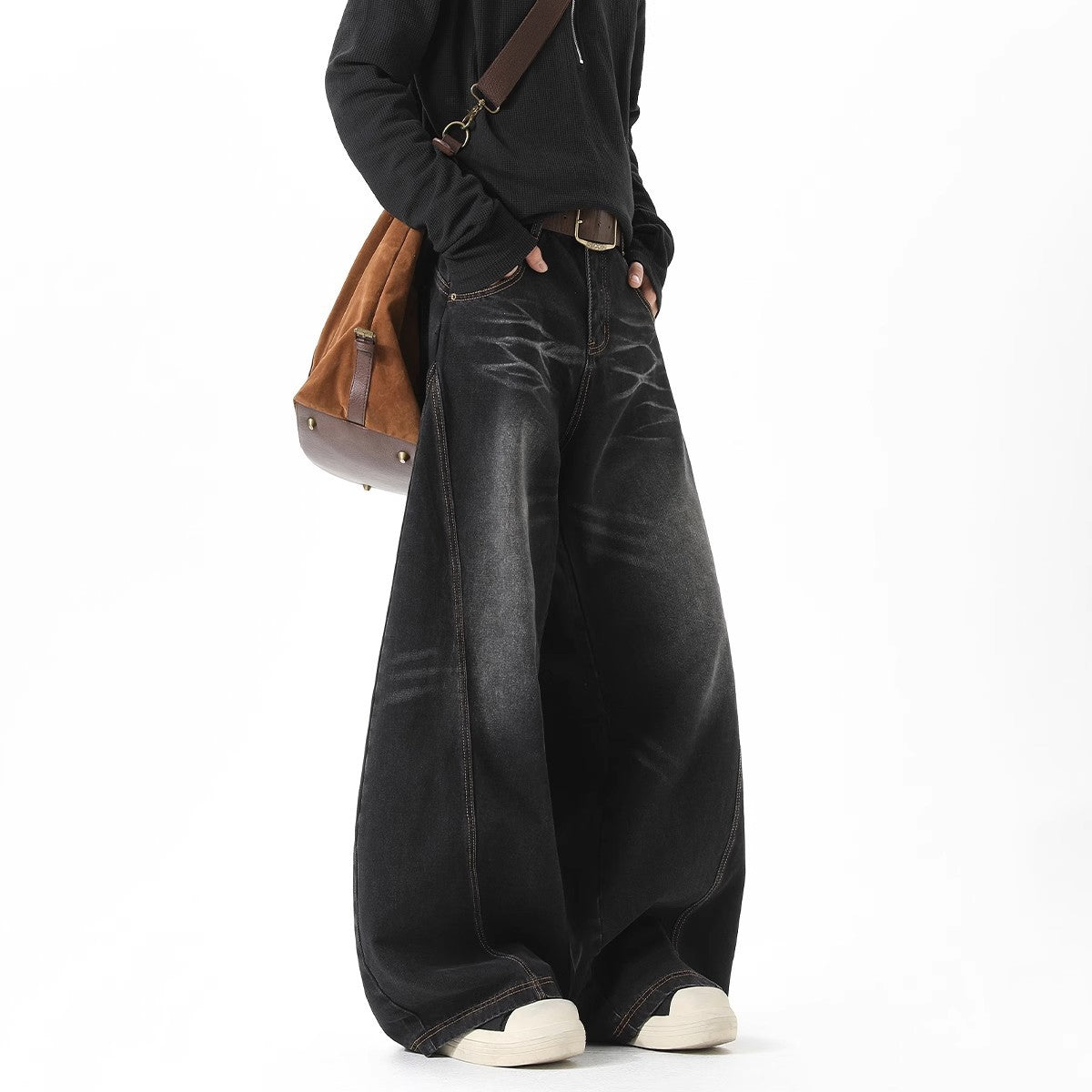 Loose Slimming Straight Leg Wide Leg Pants
