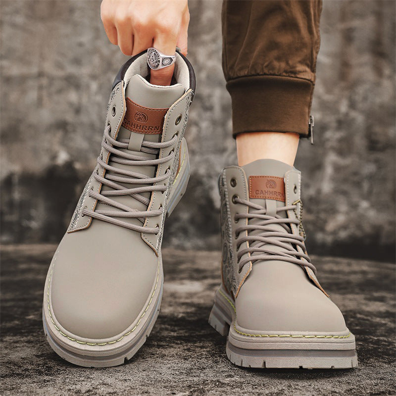 Men's High Top Boots - Outdoor Casual Workwear Shoes