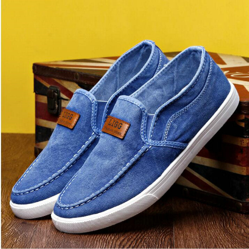 Denim Outdoor Solid Footwear Vulcanize Shoes Comfortable Men