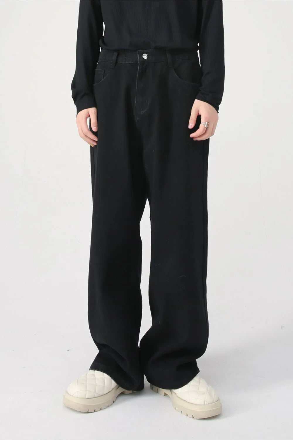 Premium Baggy Jeans with Pockets - Japanese Denim