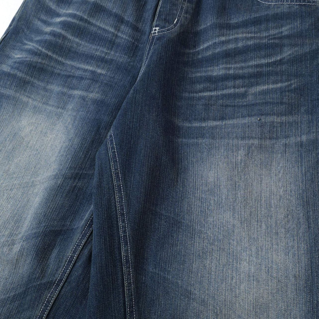 High-Street Unique Design Patchwork Denim Long Pants