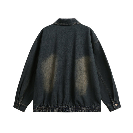 Washed Denim Jacket Structural Workwear Jacket