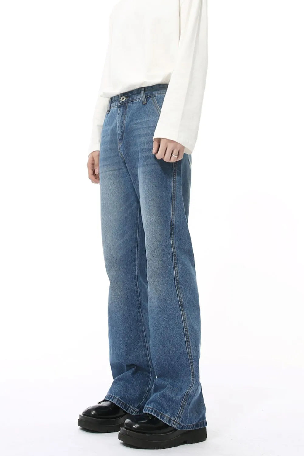 Mid Rise Jeans with Pockets - Premium Japanese Denim