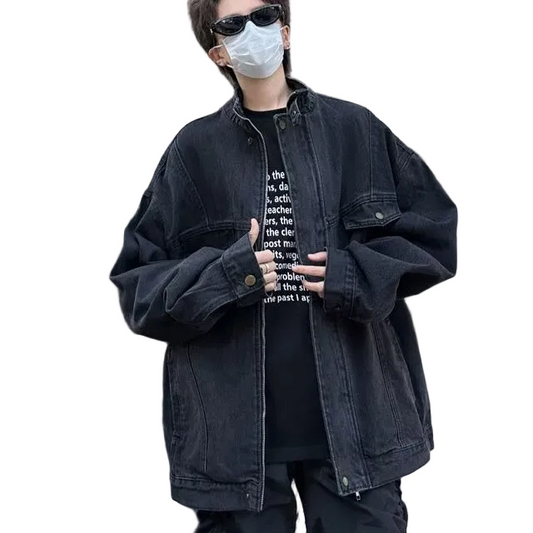 Men's Vintage Washed Denim Jacket - Premium Japanese Craftsmanship