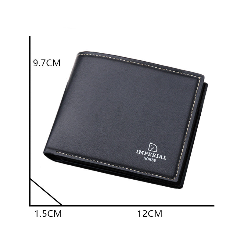 Men's Wallet with Zipper - Simple Soft Leather Wallet