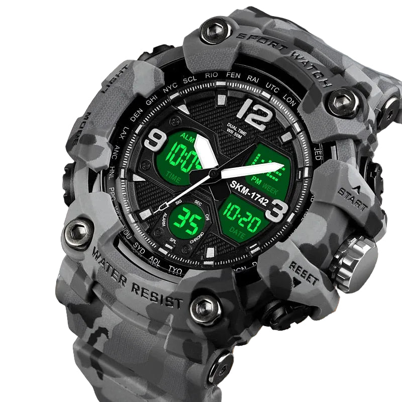 Shockproof Men's Watches - Waterproof Digital Sport Wristwatch