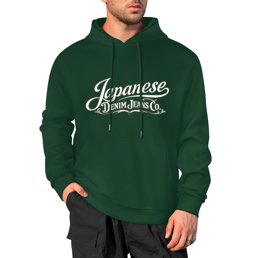 Japanese Denim Jeans Co Pure Cotton Hoodie - Green
