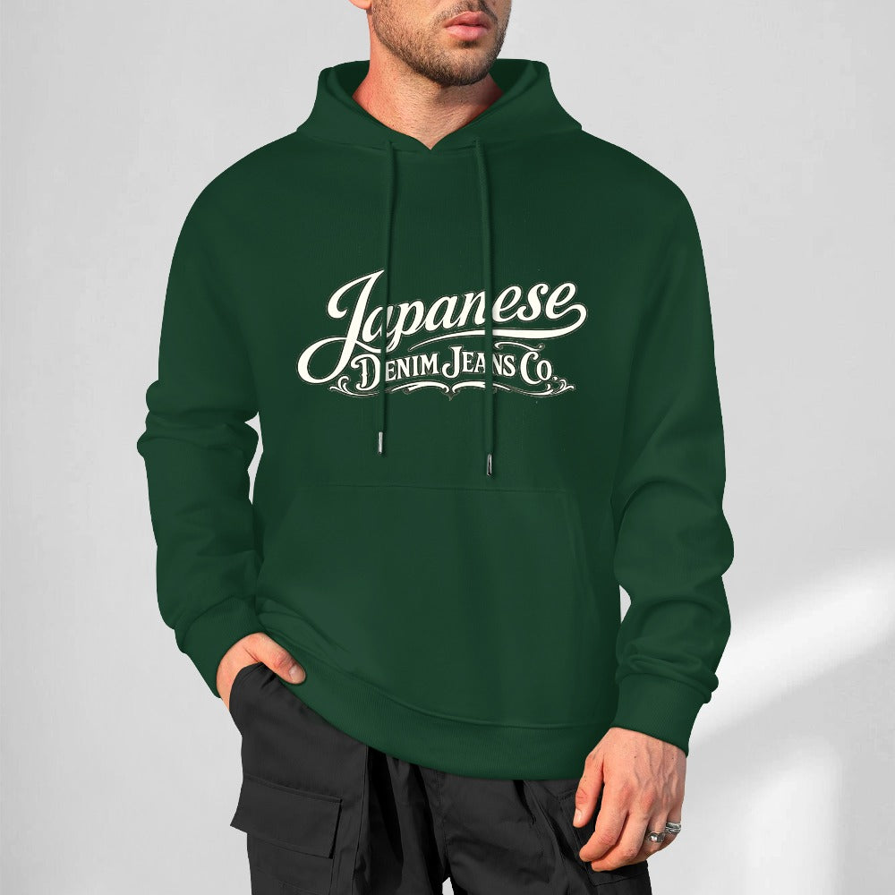 Japanese Denim Jeans Co Pure Cotton Hoodie - Green