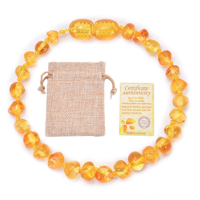Baltic Sea Natural Amber Bracelet Hand String Jewelry