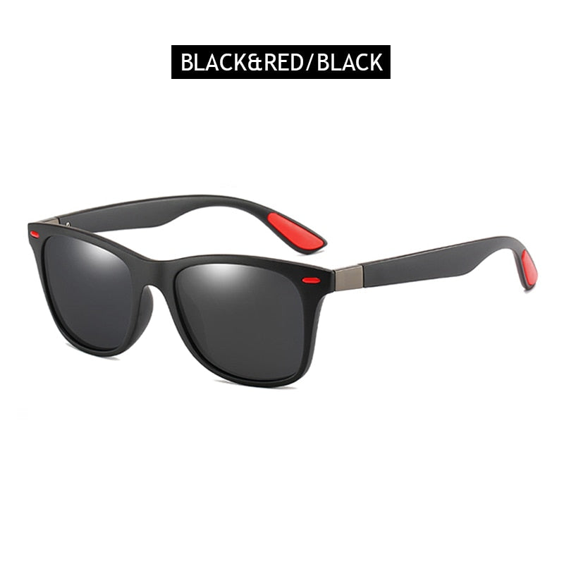 Polarized Square Sunglasses For Men And Women Black UV400 Driving Shades
