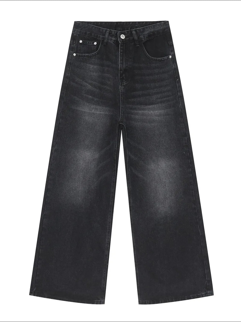 Premium Wide Leg Jeans with Pockets - Japanese Denim