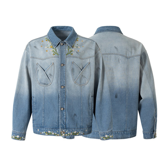 Color Changing Washed Denim Jacket
