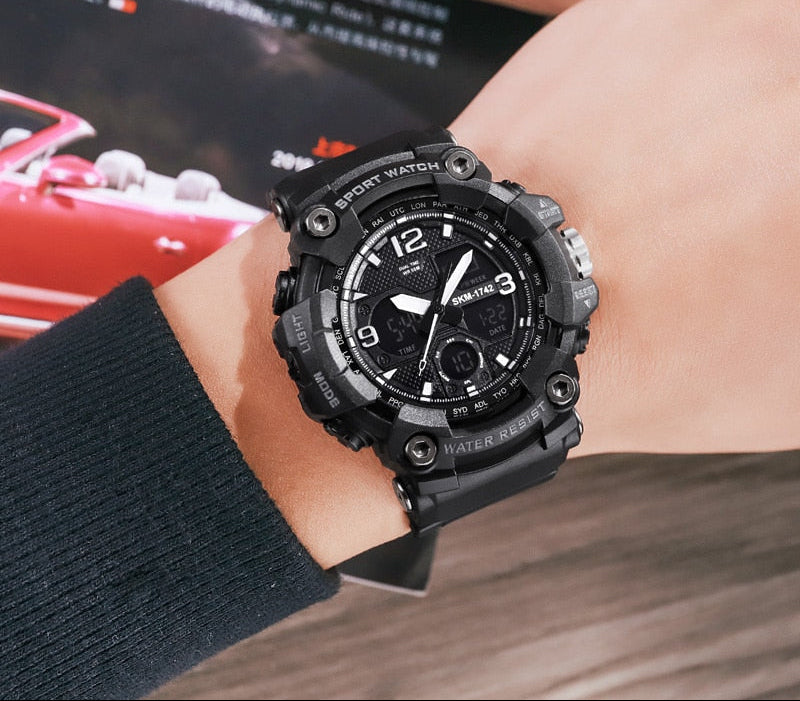 Shockproof Men's Watches - Waterproof Digital Sport Wristwatch