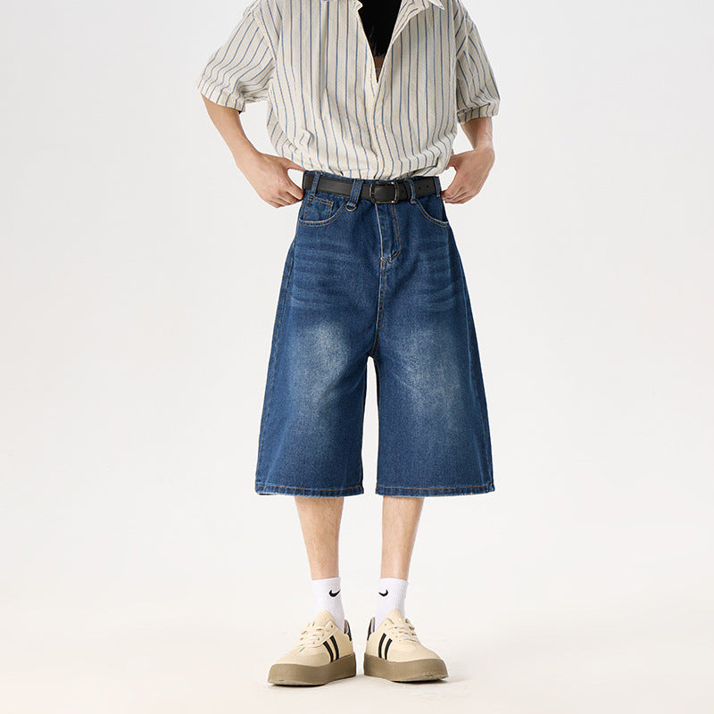 Casual Cropped Wide-Leg Pants with Relaxed Fit