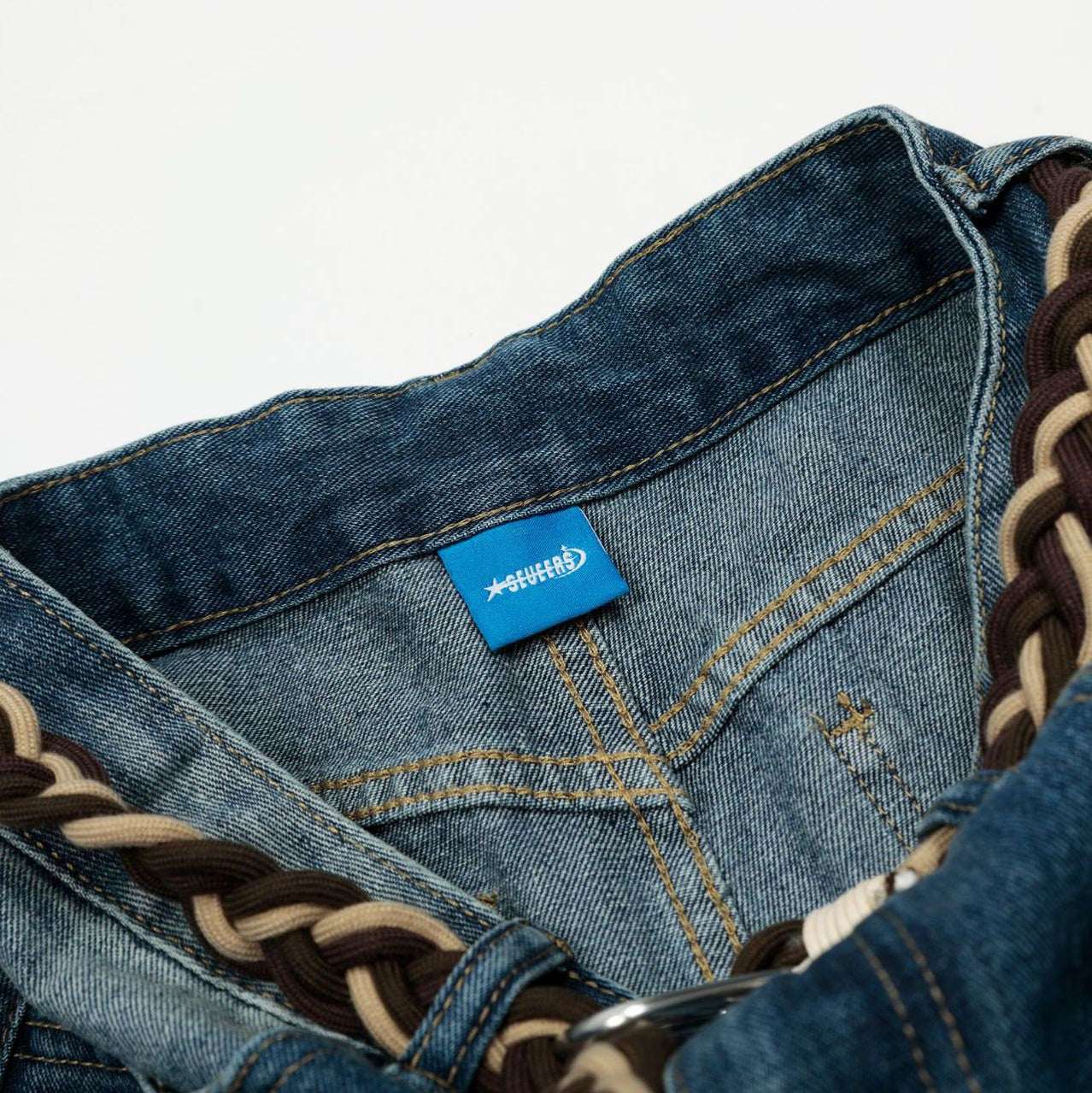 High-Street Unique Design Denim Long Pants