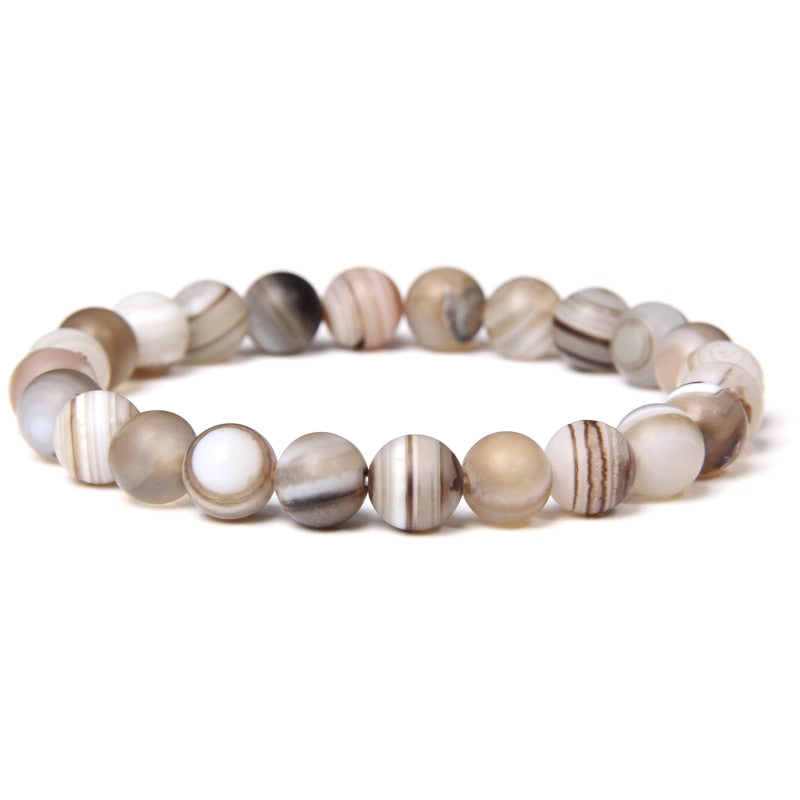 Natural Healing Energy Polished 8mm Bead Bracelets