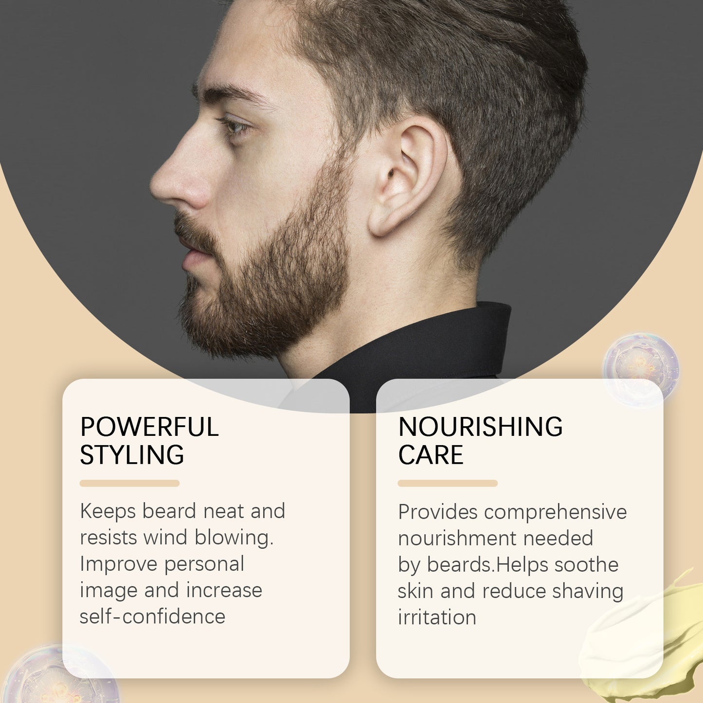 Men's Nourishing Beeswax Beard Balm - Vanilla Scented