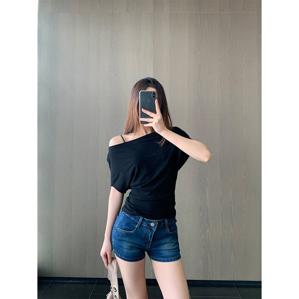 Spicy Style Women's Mini Denim Shorts - Retro Casual Hot Pants