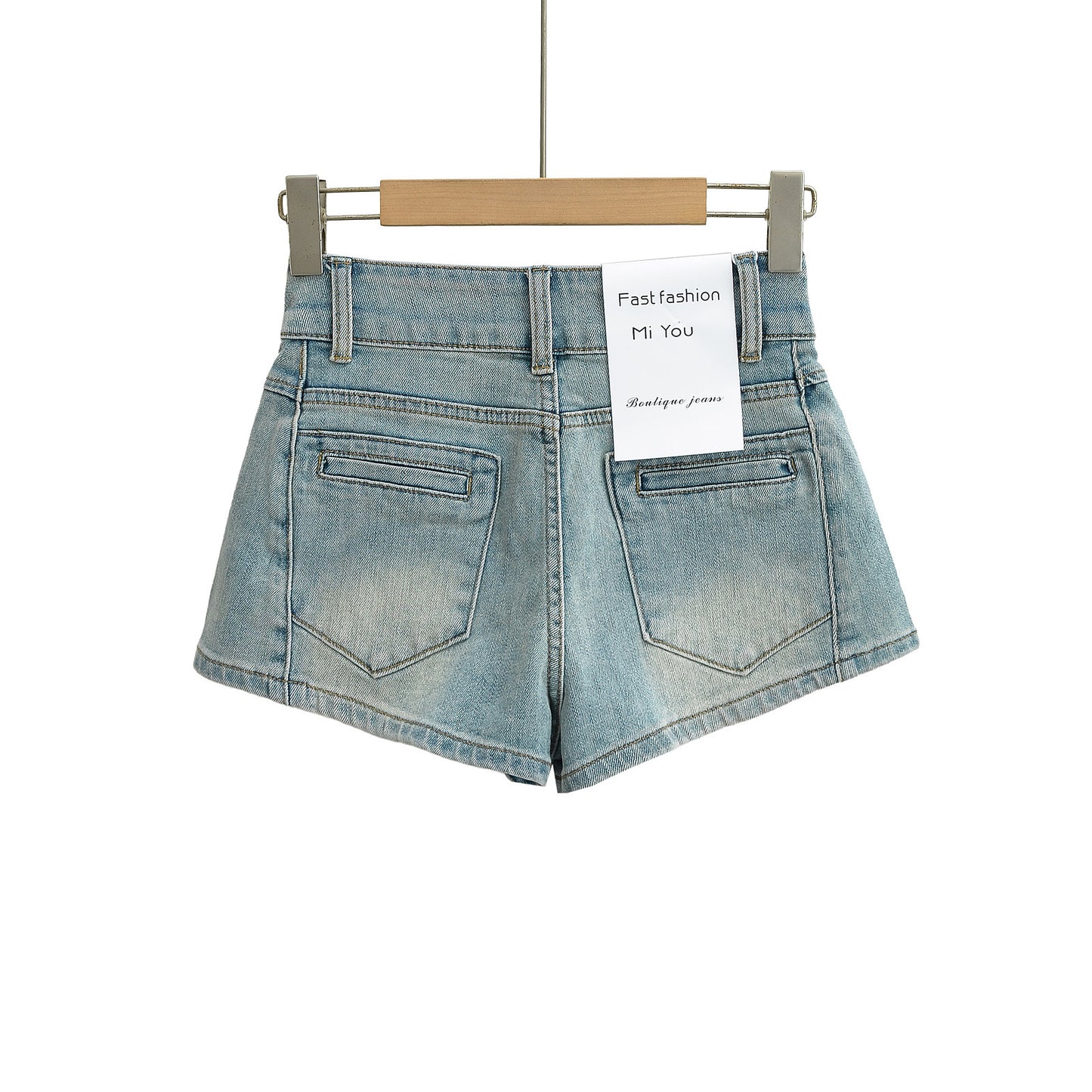 Stylish High-Waisted Denim Shorts