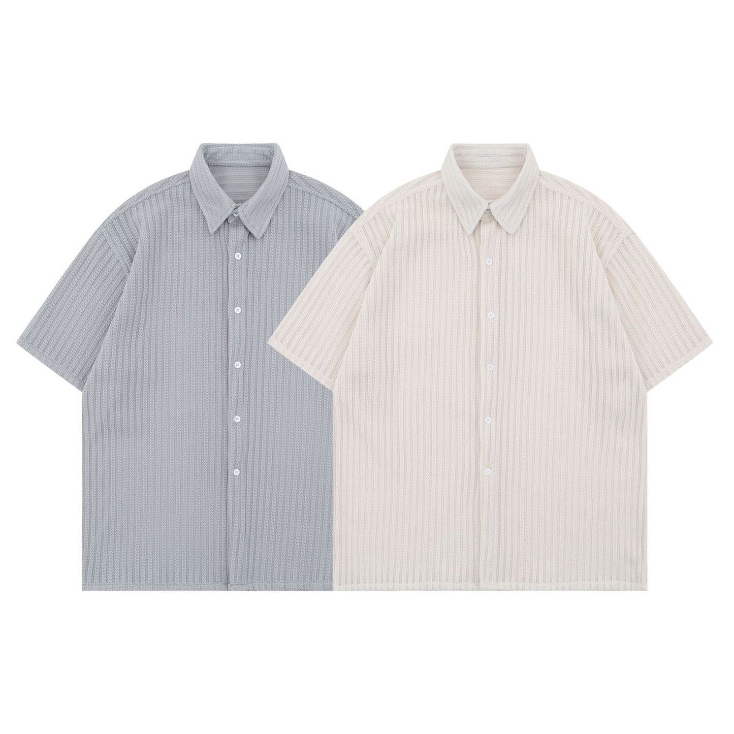 Striped Short Sleeve Shirt for Men