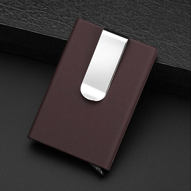 Men's Aluminum Wallet with Credit Card Holder and Money Clip