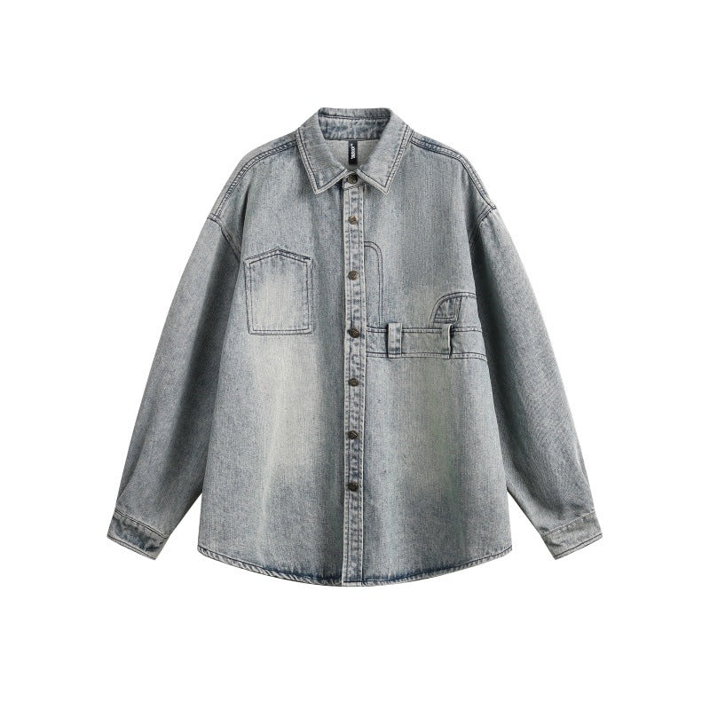 Laundry Workwear Denim Loose Fitting Shirts for Men and Women