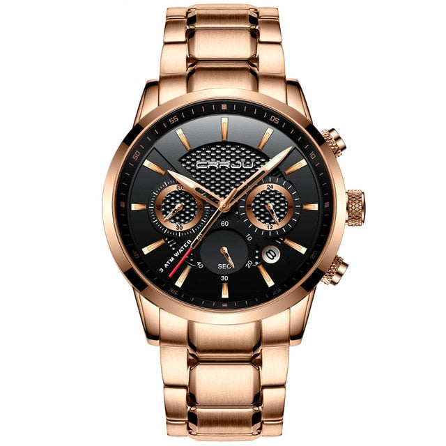 Men's 30m Waterproof Chronograph Steel Watch