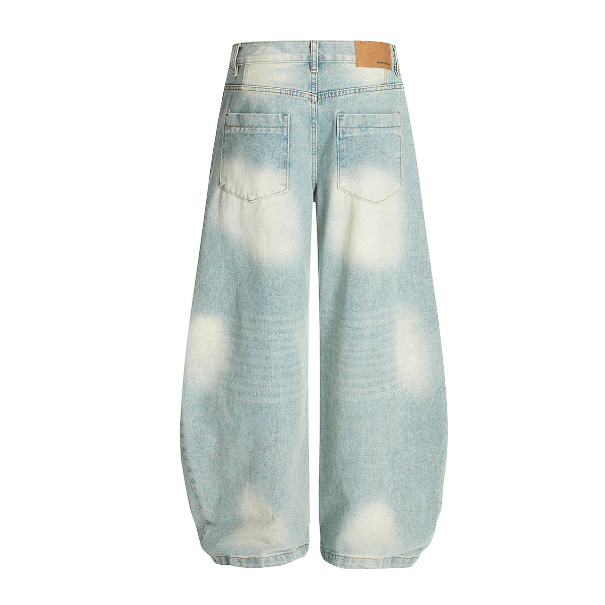 Curved Knife Retro Washed Cowboy Cleanfit Wide Leg Pants