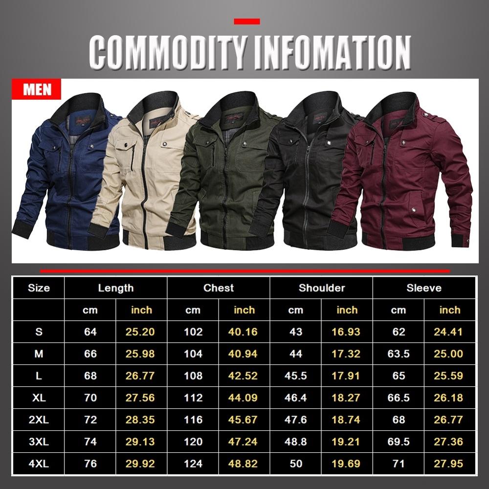 Military Jacket Men Cotton Windbreaker Pilot Coat Army Men
