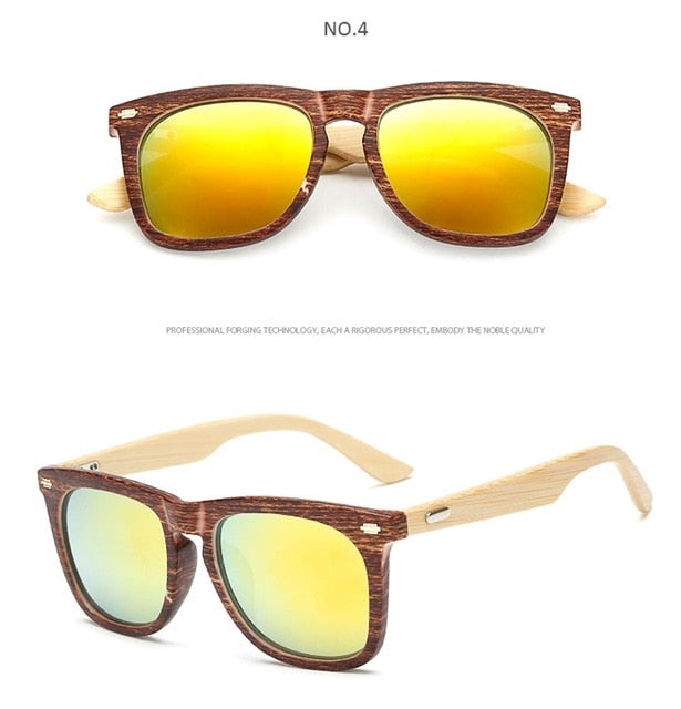 Rectangle Bamboo Wood Sunglasses