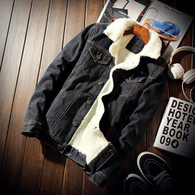 Men's Warm Denim Jacket - Premium Japanese Craftsmanship