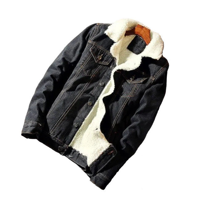 Men's Warm Denim Jacket - Premium Japanese Craftsmanship