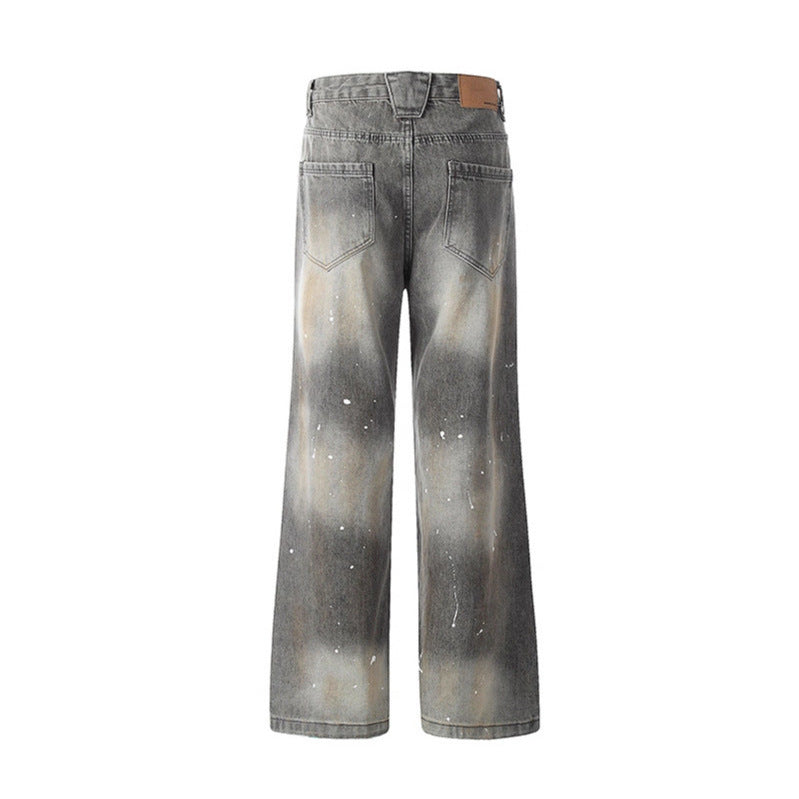 Premium Smoky Gray Denim Jeans - Modern Loose Fit