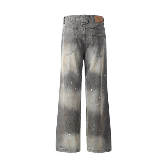 Premium Smoky Gray Denim Jeans - Modern Loose Fit