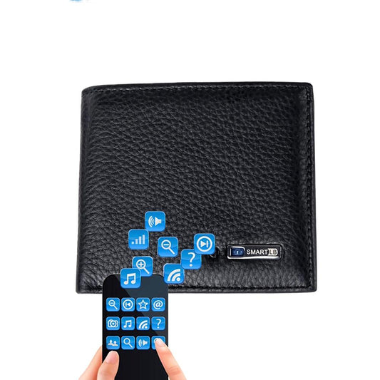 Smart Wallet for Men - Genuine Leather, High Quality, Anti-Lost Intelligent Bluetooth Purse, Male Card Holders for iOS